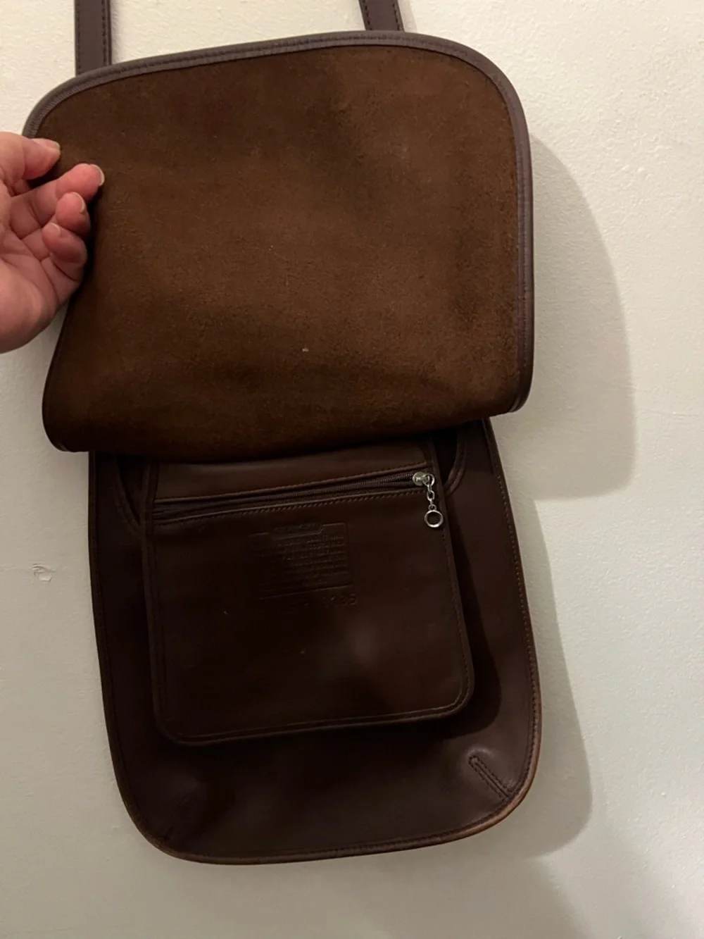 Vintage 90s Coach Mahogany Leather Hippie Flap Bag 9135 🤎